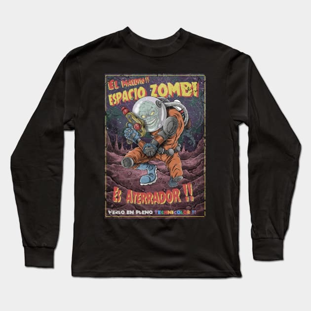 Space Zombies Long Sleeve T-Shirt by davemyersillustration